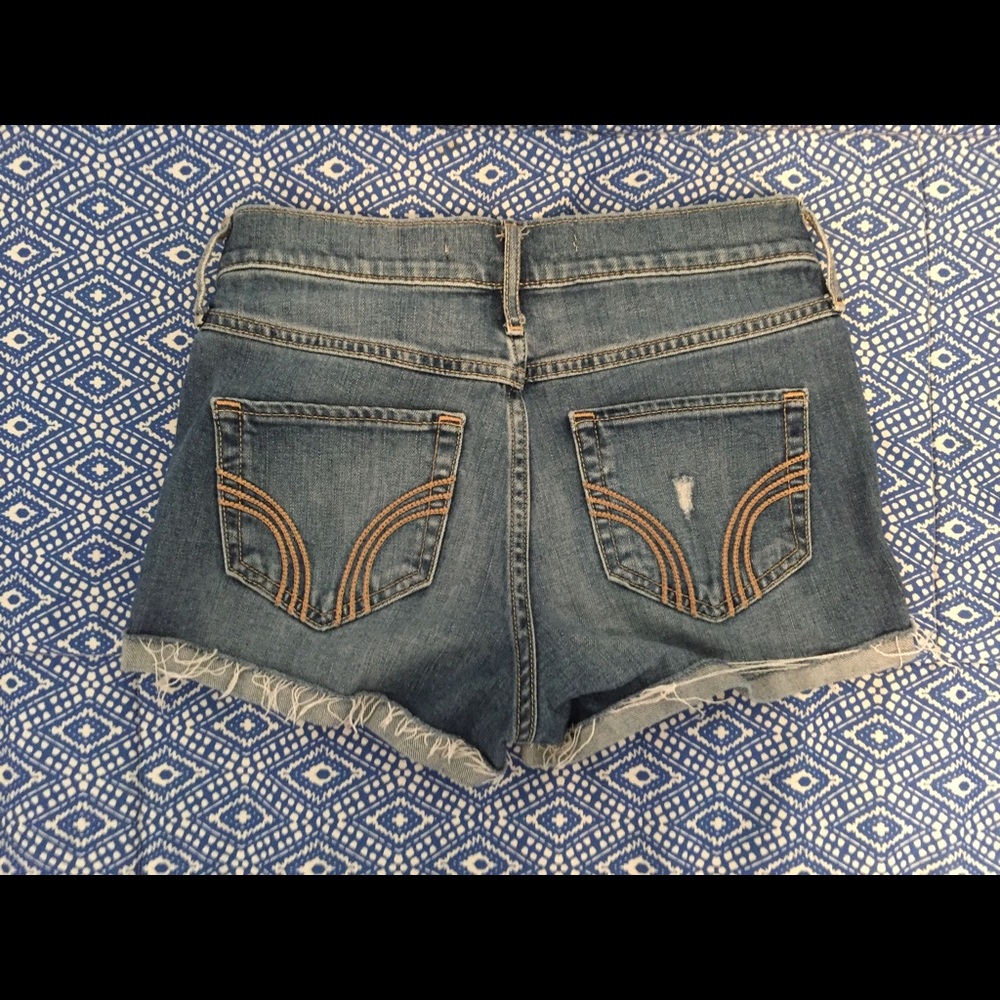 Hollister High-Waisted Ripped Denim Short